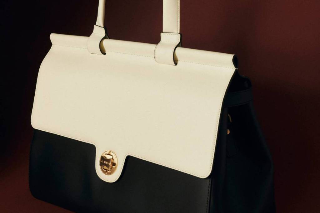 black and white EMMA work bag
