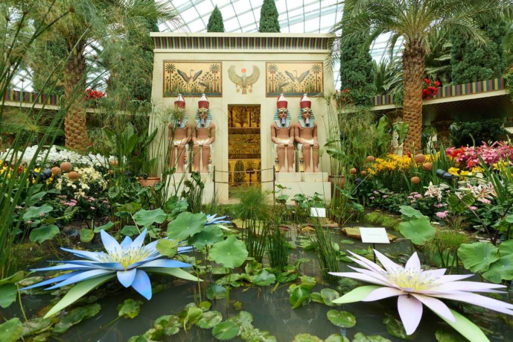 Egypt structures in Flower Dome 2026