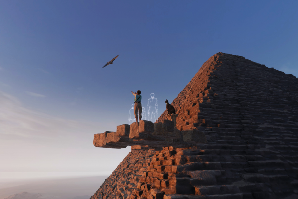 Guests stood virtually atop the Great Pyramid at Horizon of Khufu