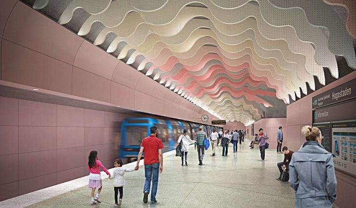 Stockholm’s New Metro Station Will Be A Stunning Pastel Paradise