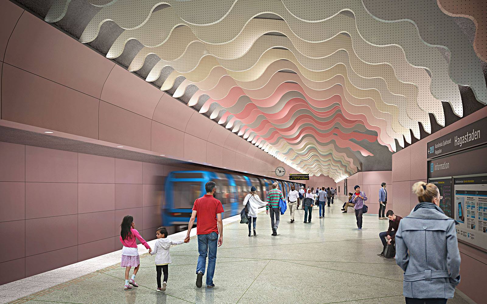 Stockholm’s New Metro Station Will Be A Stunning Pastel Paradise