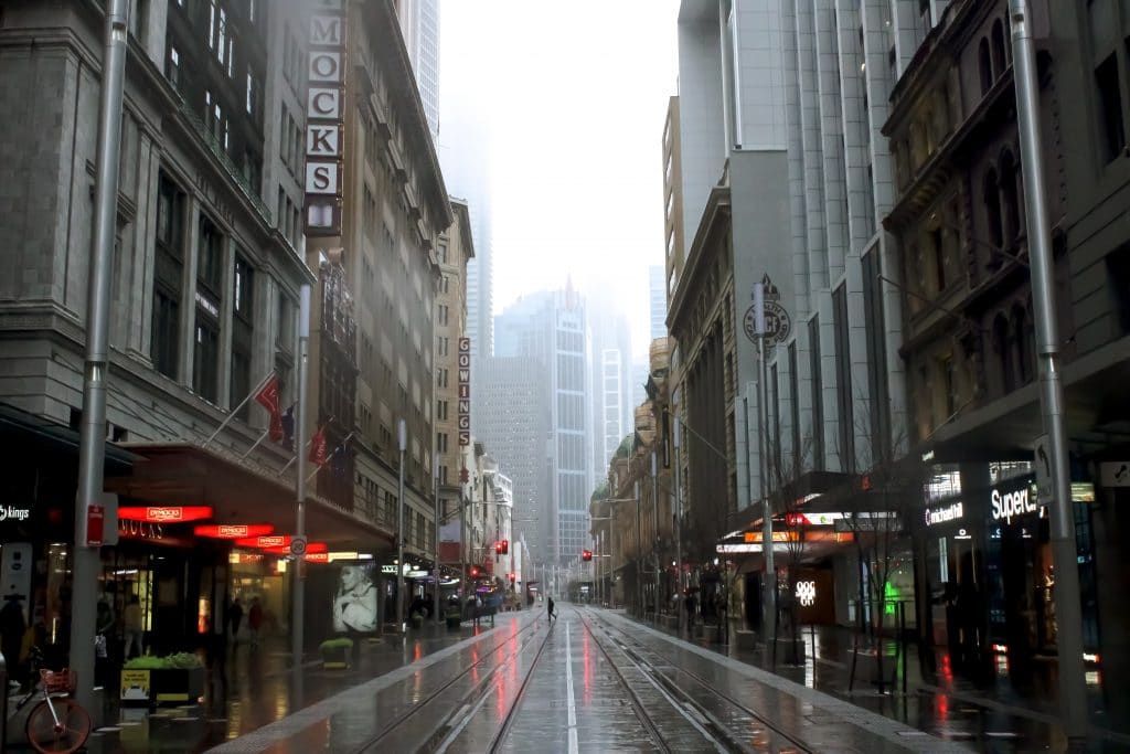 rainy day in sydney