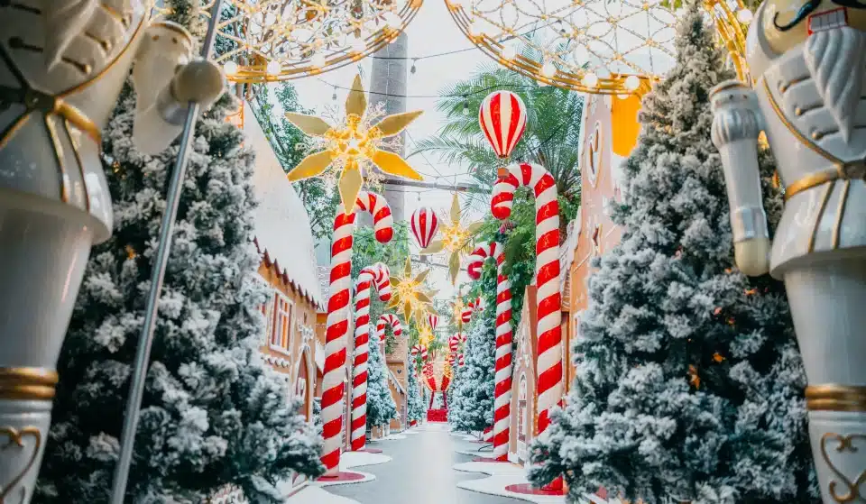 Christmas Has Arrived At The Grounds With Snow-Capped Gingerbread Houses And More