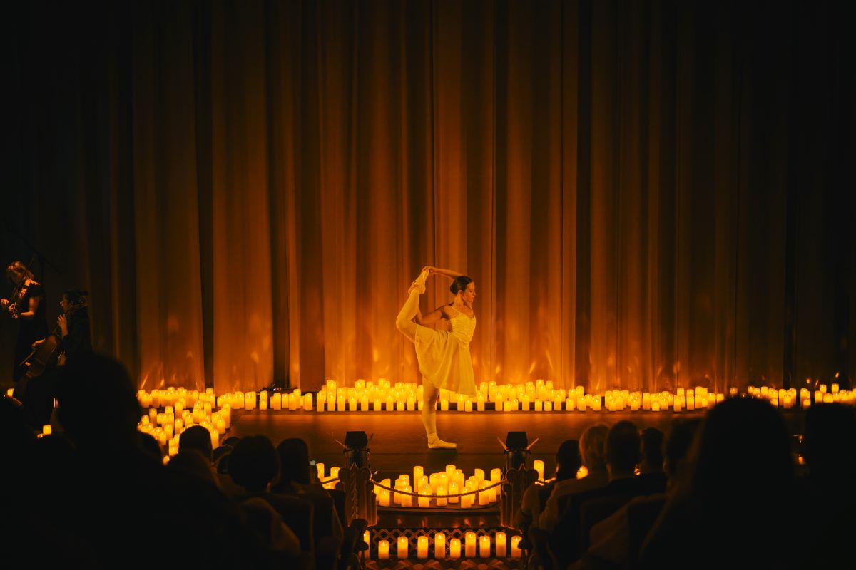 A ballerina performing a Candlelight concert at Hayden Orpheum Picture Palace, Sydney
