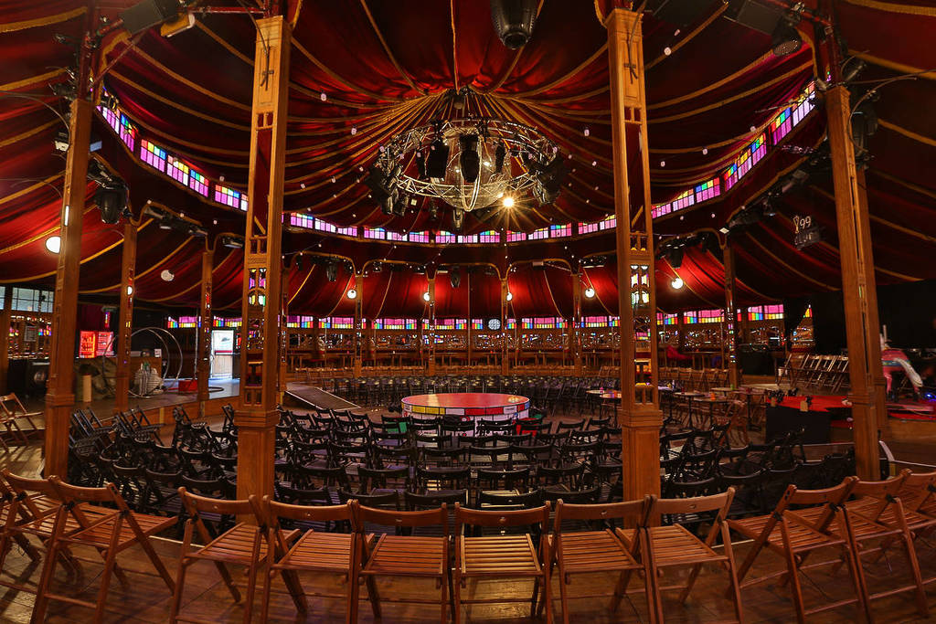 A shot of an empty Sydney Speigeltent