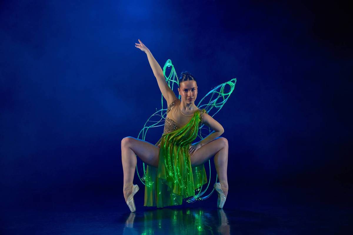 Tinkerbell posing at Ballet of Lights Peter Pan