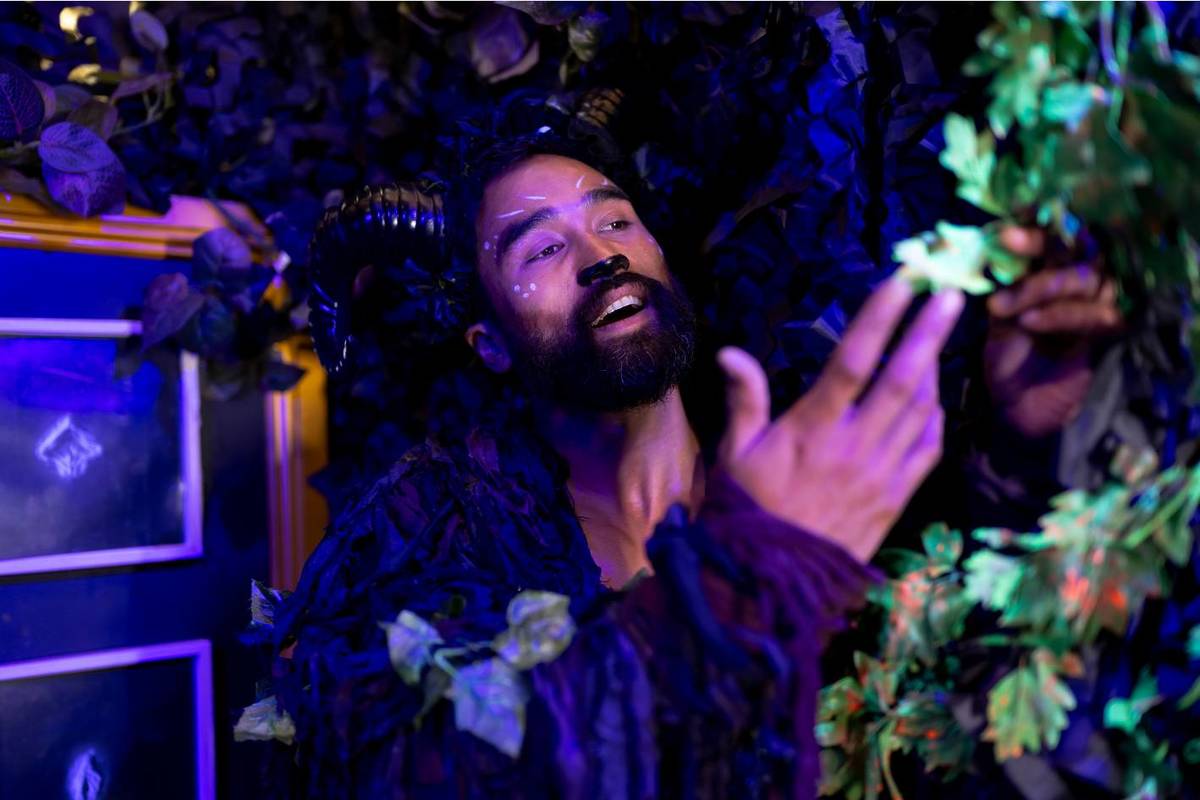 A cast member depicting a fawn-like creature