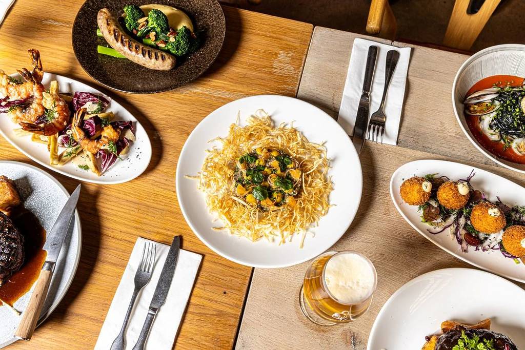dishes laid out at Frenchies in Sydney