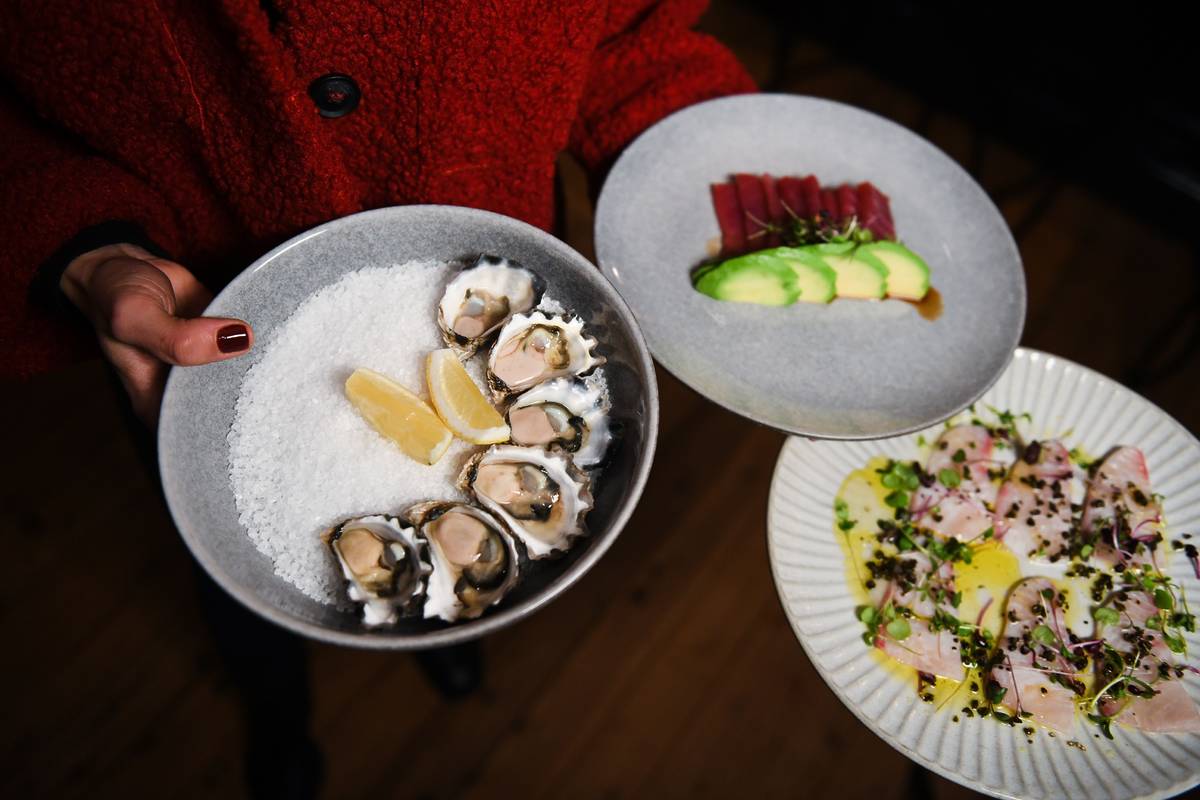 Fresh seafood dishes served at a waterside restaurant in Kiama NSW