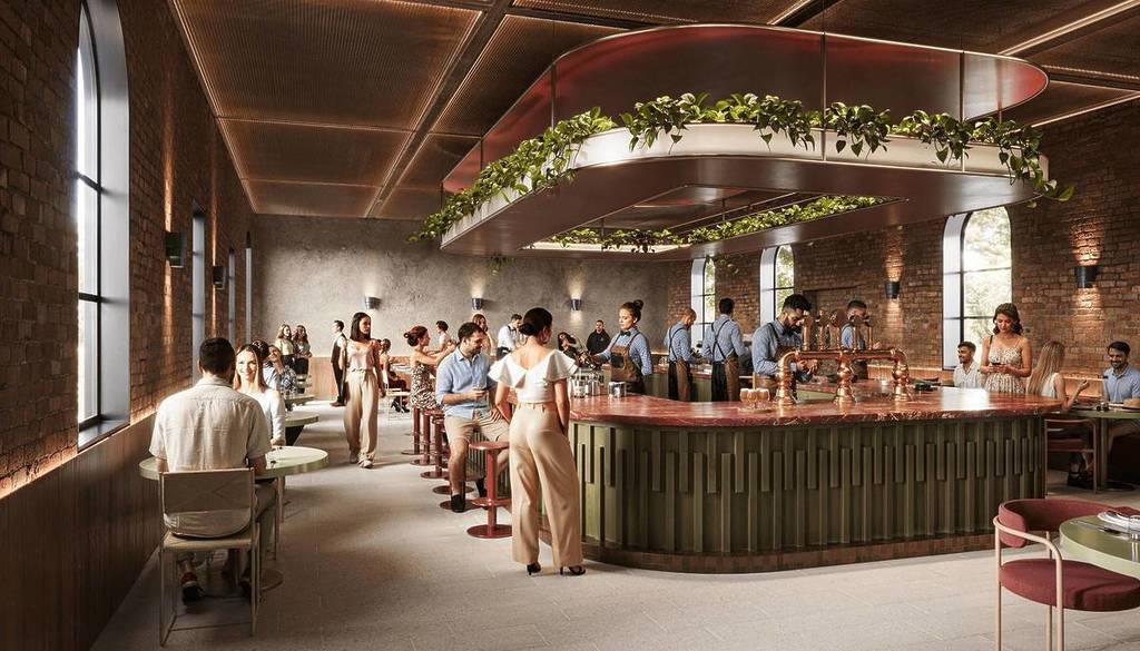the station newcastle Bar Interior render