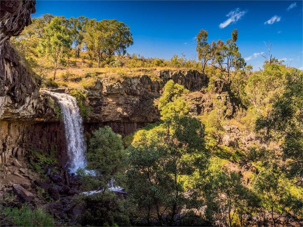 the paddy river falls near bagos state forest