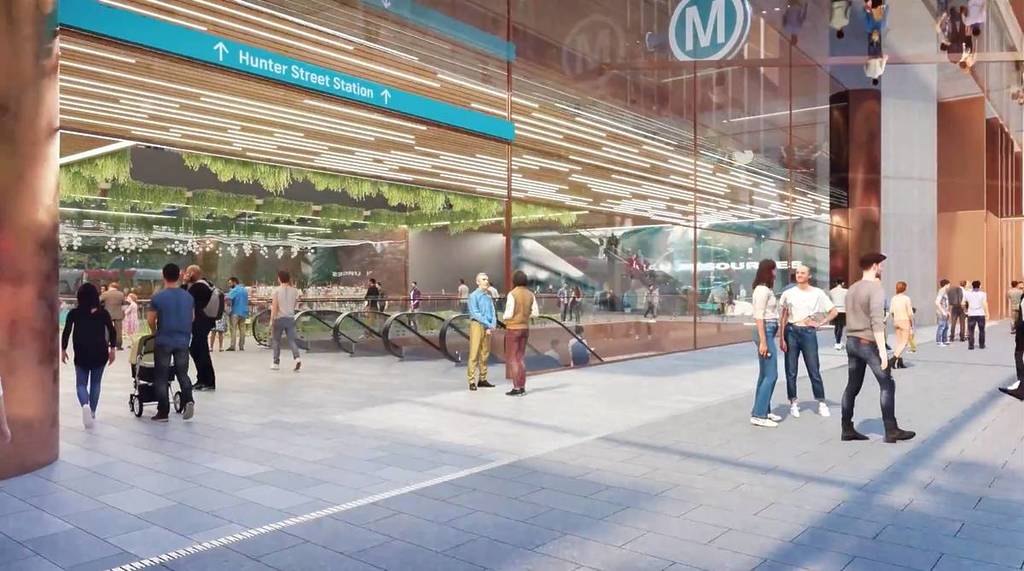 sydney metro west hunter street station cbd
