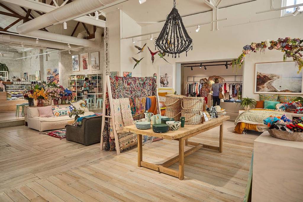 Boutique homewares and clothing store interior in Orange NSW with colourful displays