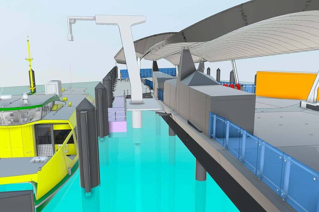 Barangaroo ferry charging port render