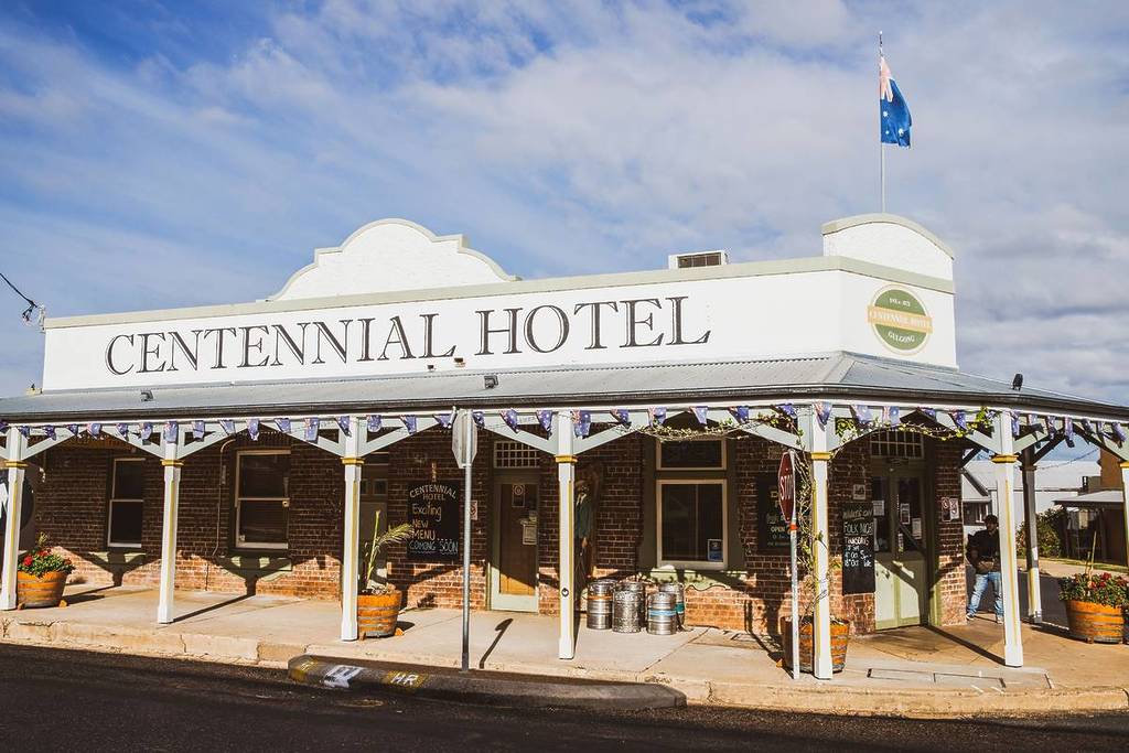 The Centennial Hotel in Gulgong, a historic country pub in the Mudgee region of NSW