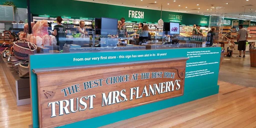 the iconic Mrs. Flannerys organic grocer