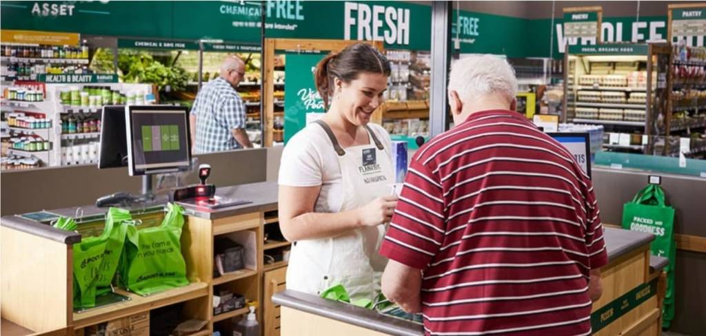 checkout at Flannerys organic grocer