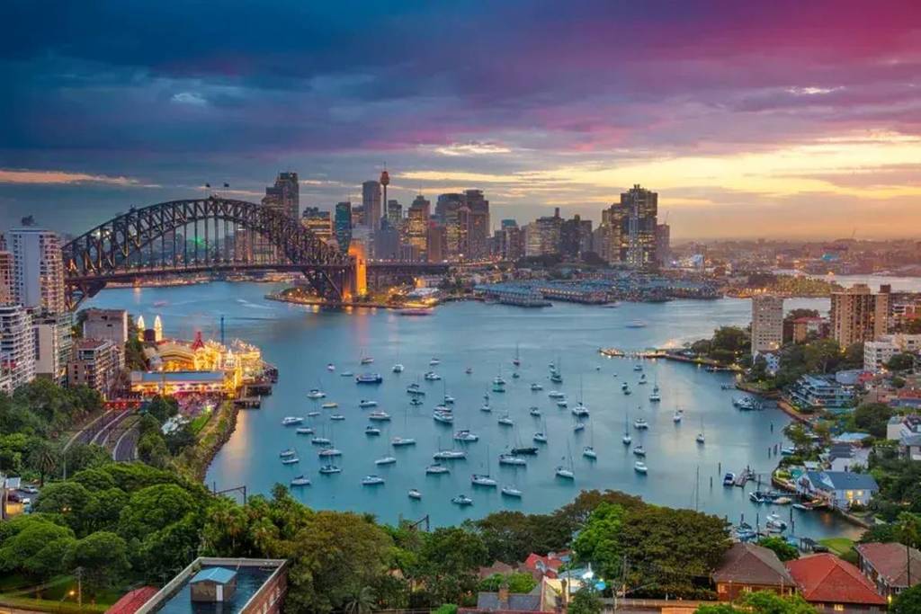 Sydney water and skyline