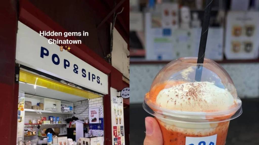 The easy-to-miss Haymarket tea counter pouring Southern Thai tea with a thick soft cream topping