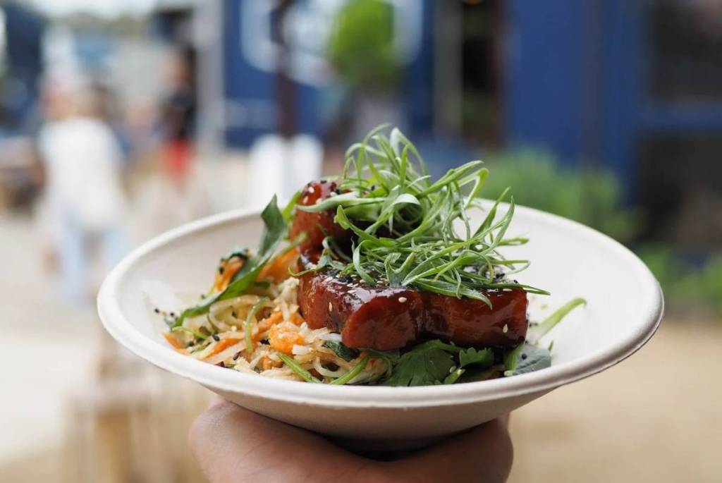 Asian-inspired dish served at a restaurant in Huskisson on the NSW South Coast