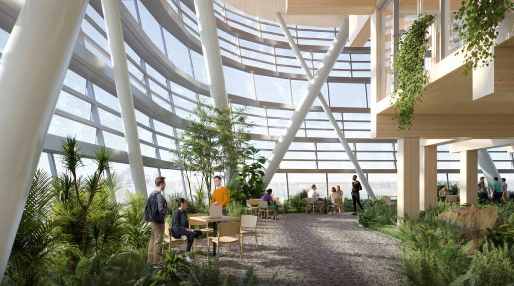 Habitat green space at Atlassian Central building