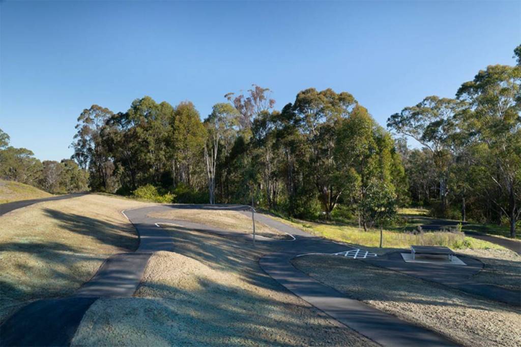 new pump track at Leppington park in Sydney