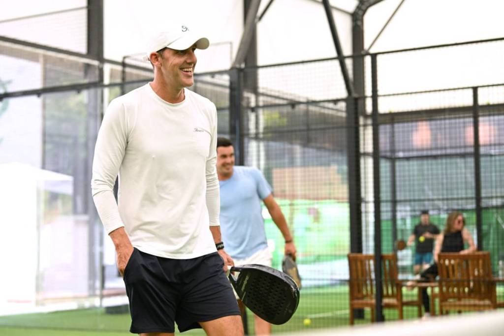 Padel champion Juan Martín Díaz playing padel