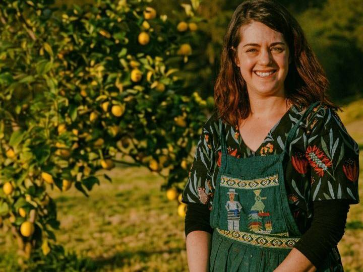 Angie, Founder of Citrus Fest pictured along with a lemon tree