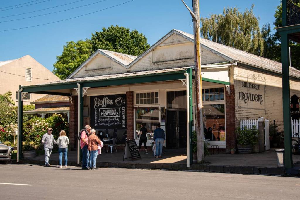 Millthorpe Providore cafe on the village's historic main street in Millthorpe, NSW