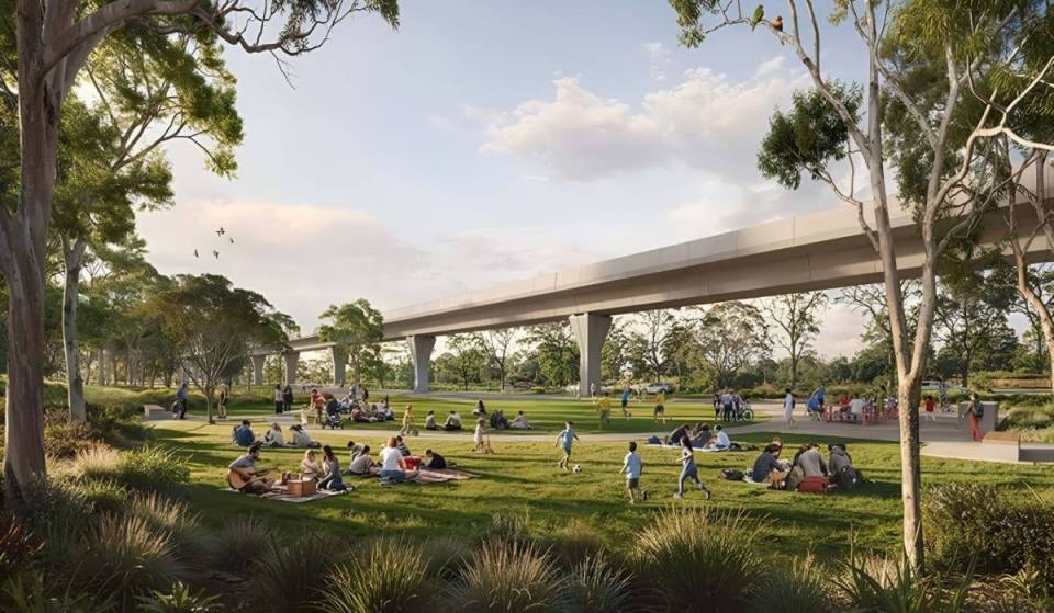 Sydney’s north-west is getting two spectacular new parks right by the metro — with a forest-themed playground and elevated trails