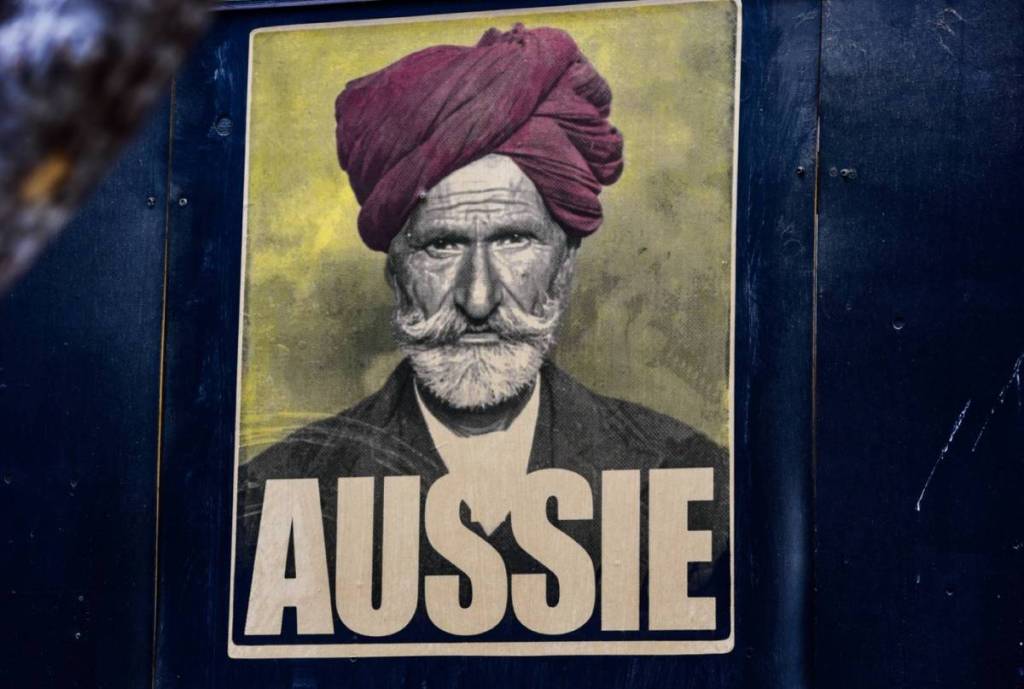Monga Khan, brown immigrant who is part of the AUSSIE posters