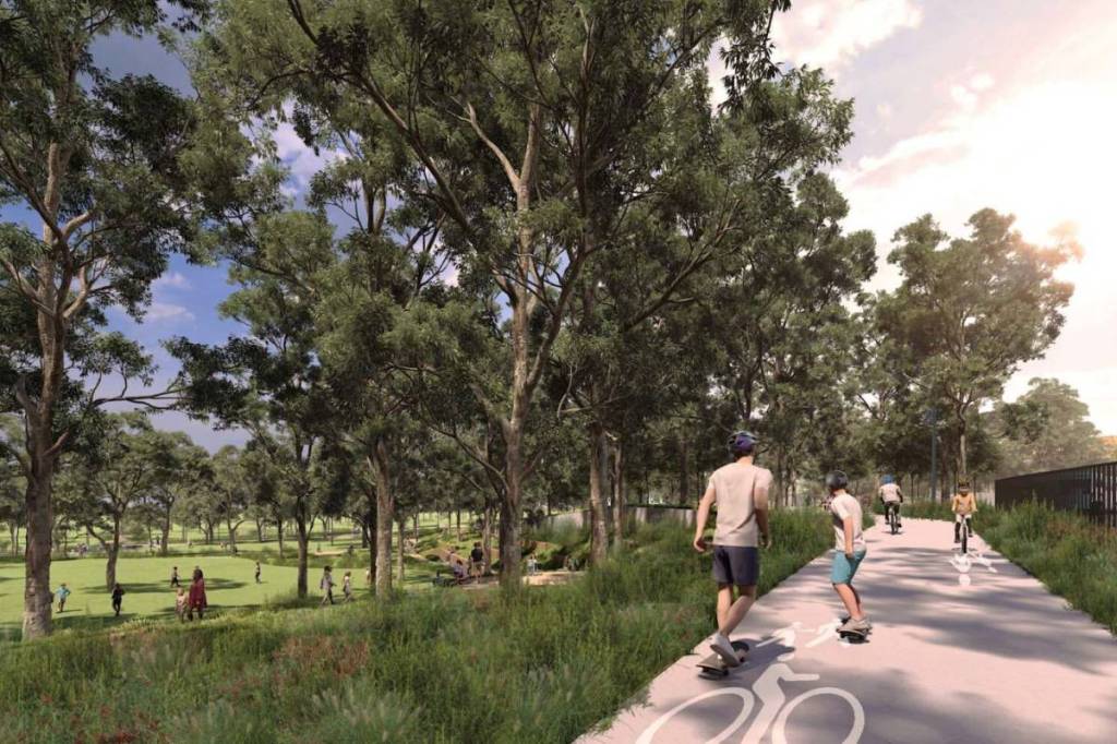 Cammeray Parklands in Sydney, new 2.5-hectare park with walking paths and green space