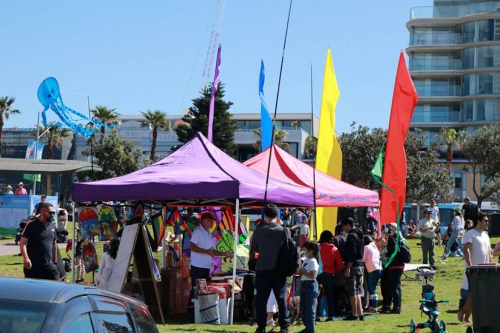 stalls and food at the Festival of the winds 2026 bondi, sydney