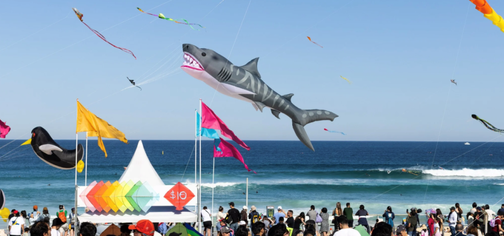 giant kites and balloons at the Festival of the winds 2026 bondi, sydney