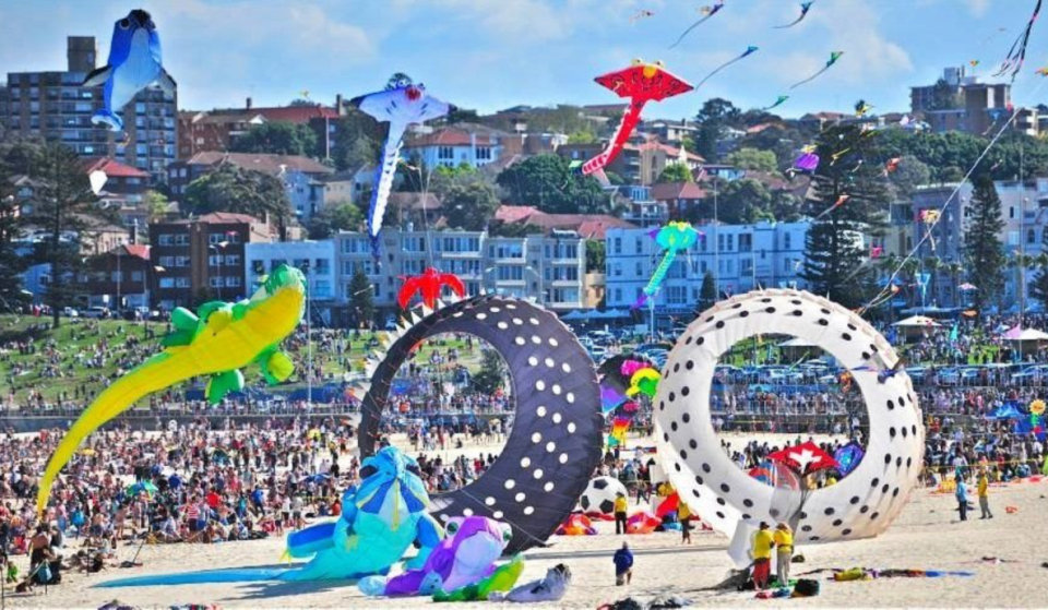 Australia’s biggest free spring kite festival is returning to Bondi Beach this Sunday – with towering Guatemalan designs, a circus drop zone and an international food alley