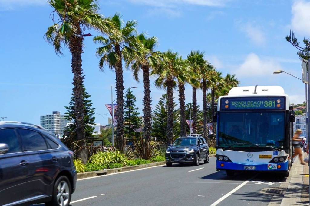 driving through traffic closures at Bondi, sydney
