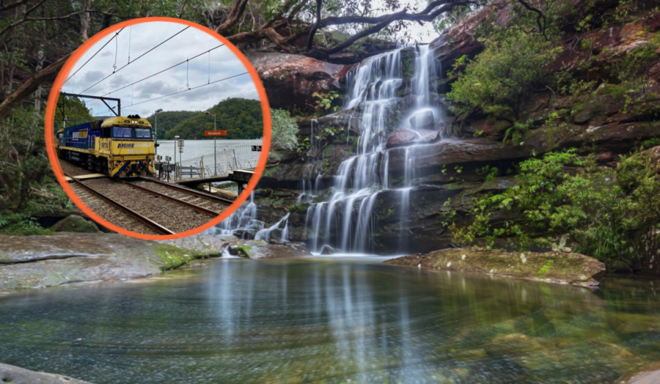 This magical 23km spring coastal hike just 90 minutes from Sydney starts at Australia’s smallest train station — with misty waterfalls, sandstone caves and wildflowers