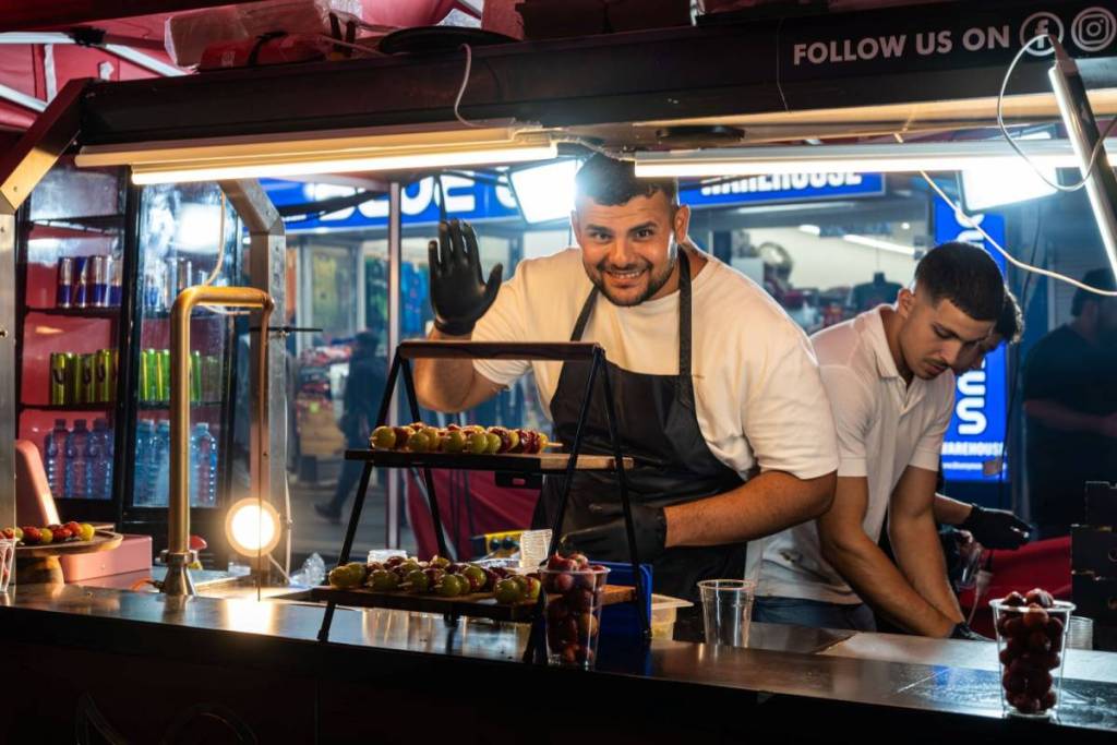 global food lineup at live easy community market in liverpool, sydney