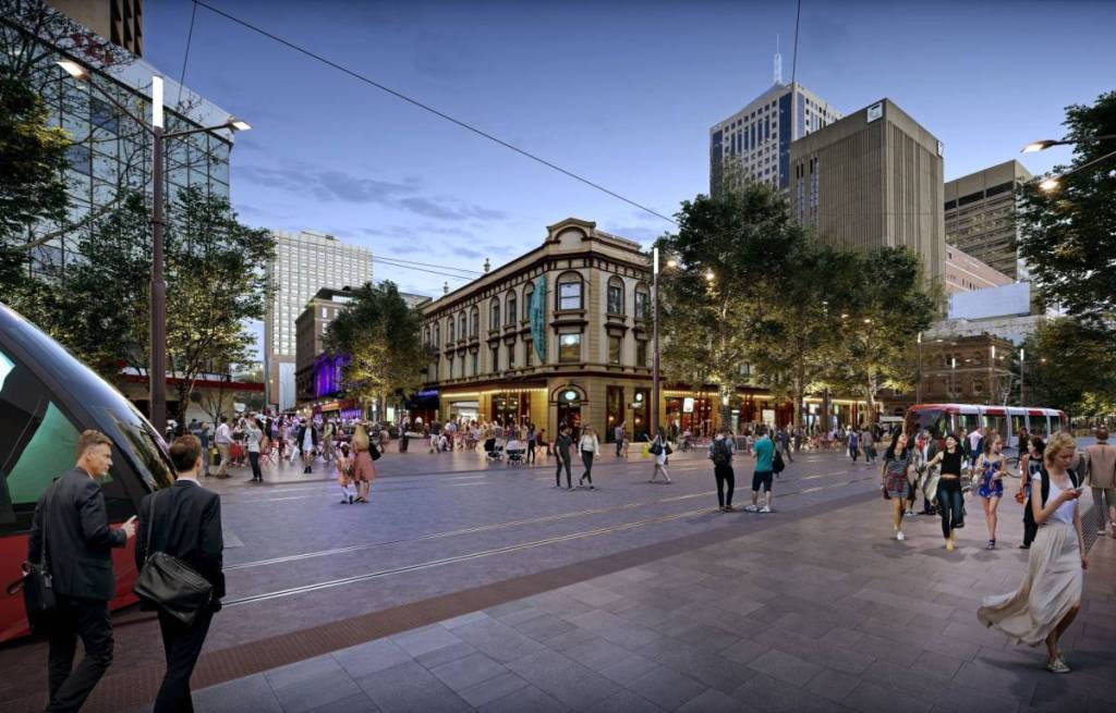 george street's $25.8m tranformation in sydney with new pedestrian zone