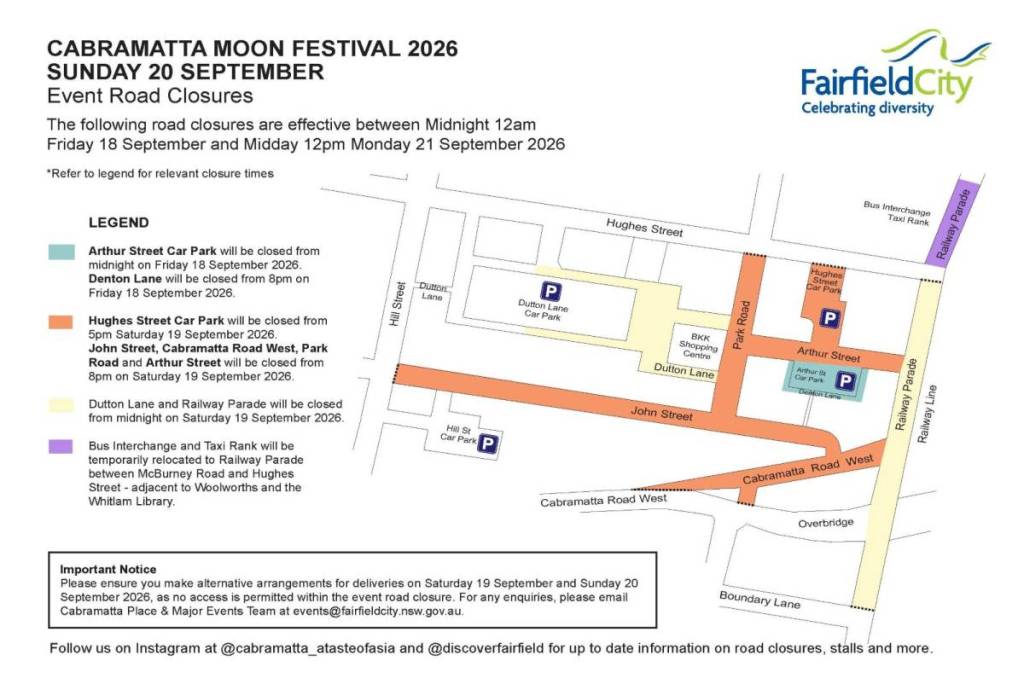 map for the cabramatta moon festival in sydney