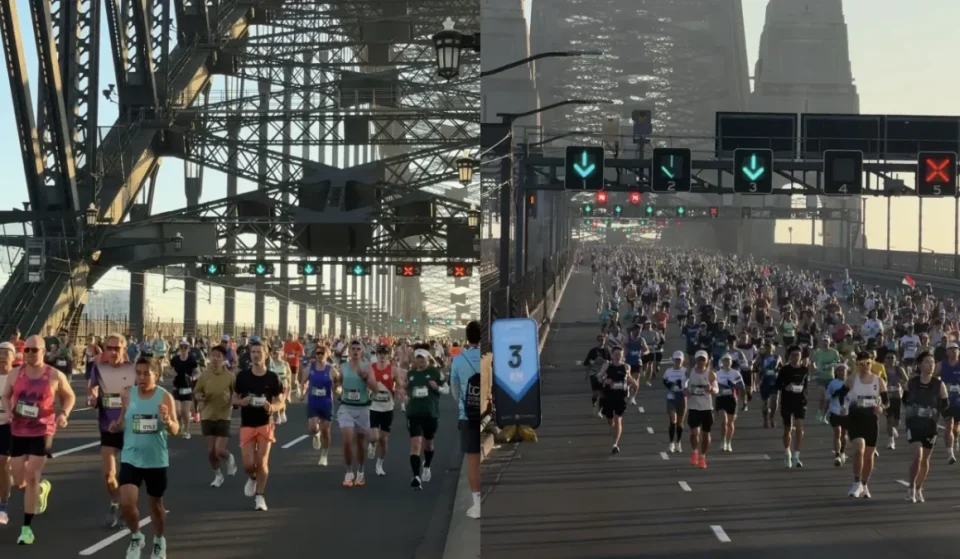 TCS Sydney Marathon video: 40,000 runners cross the bridge