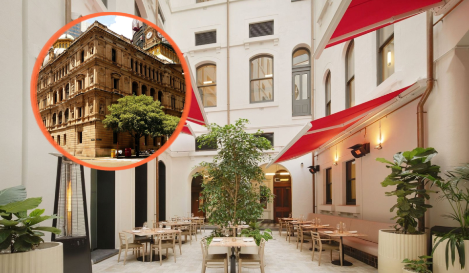 A hidden open-air Italian piazza has opened inside one of Sydney’s most historic buildings — with a 3-Michelin-star chef and Silk Road-inspired food