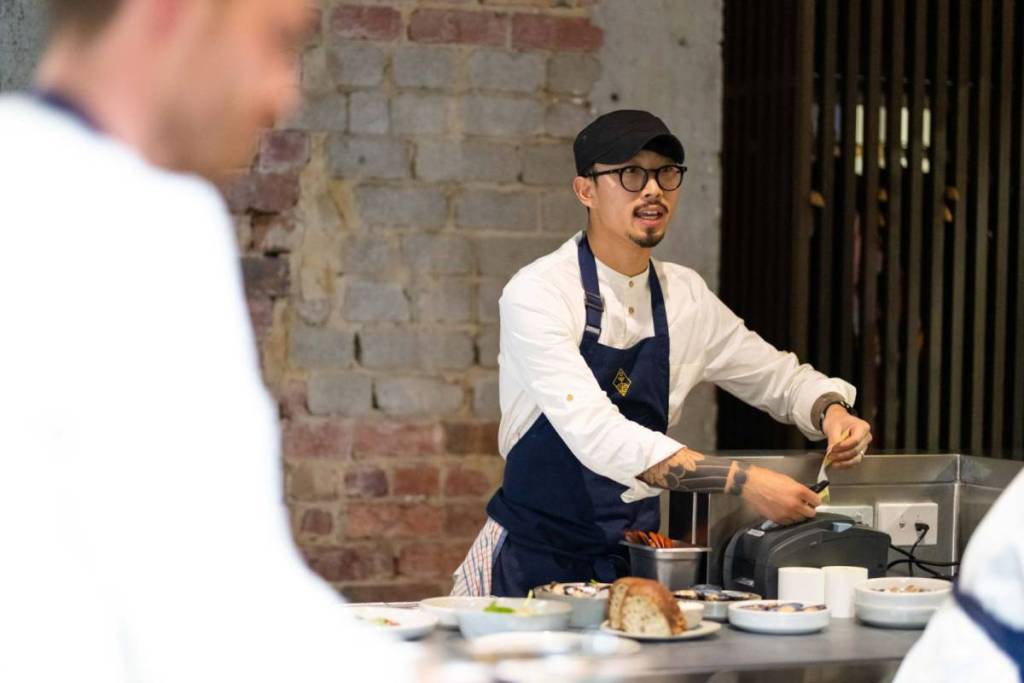 3 Michelin star chef Jae Bang at spezia italian piazza in circular quay, sydney