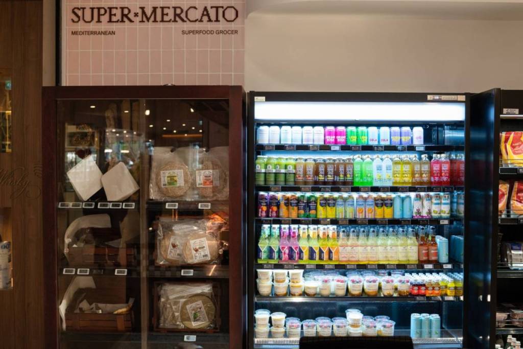 fridge at Mediterranean inspired grocer, super mercato in double day, sydney