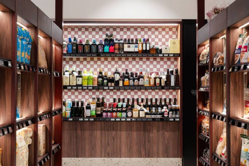 alcohol at Mediterranean inspired grocer, super mercato in double day, sydney