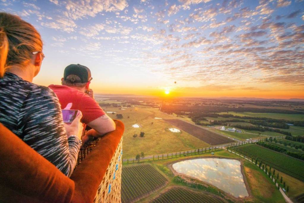 Panoramic views of hunter valley balloon fiesta 2026 this long weekend in October