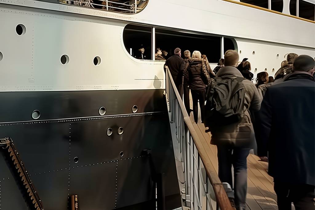 Artifacts on display at the Titanic exhibit