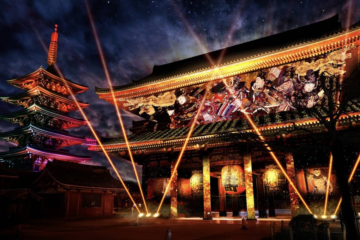 浅草寺史上初！壮大なプロジェクションマッピングが5日間限定開催