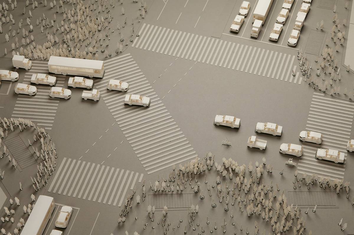 テラダモケイ《TERADAMOKEI PICTURES 第１弾映像作品「1/100 SHIBUYA Crossing」》2015年監督：岡崎智弘