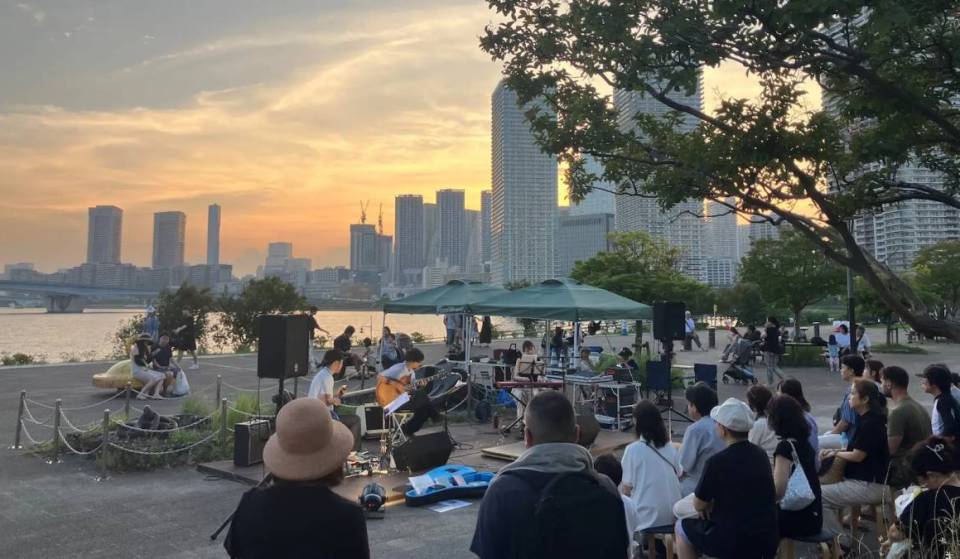 Two Consecutive Nights of Free Nighttime Events at Toyosu Park: Outdoor Movie Screenings and Live Jazz Concerts to Be Held in August